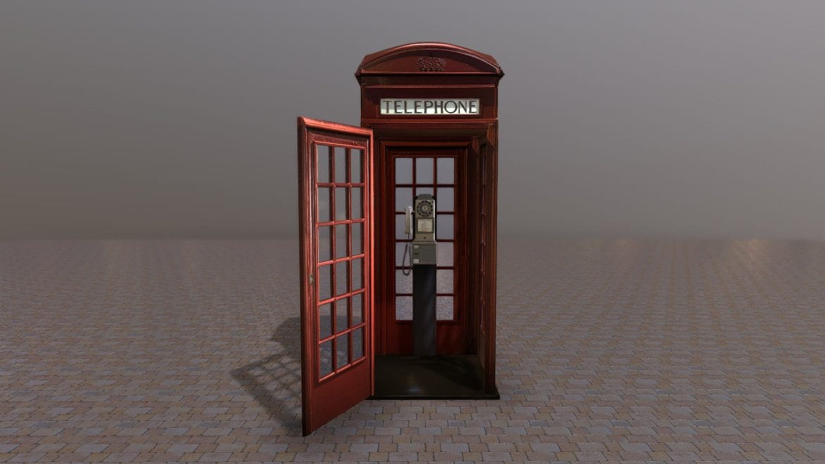 telephone box 3d model