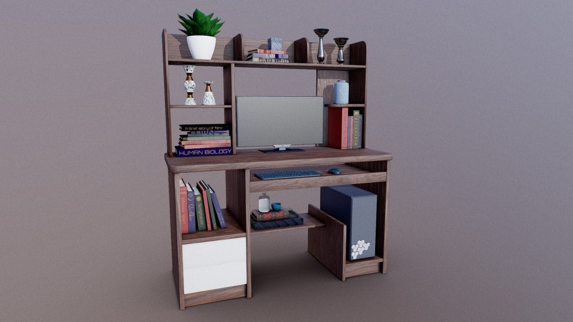 the computer table 3d model