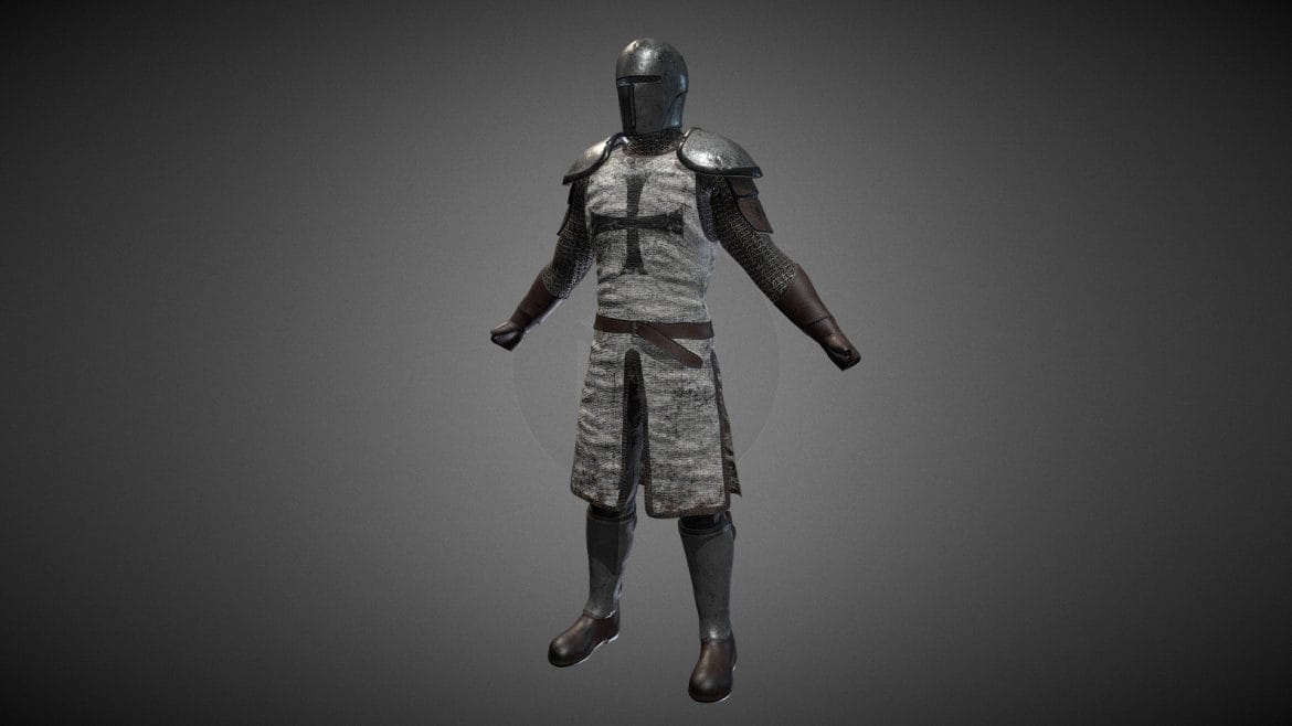 the guardian fantasy style armor 3d model