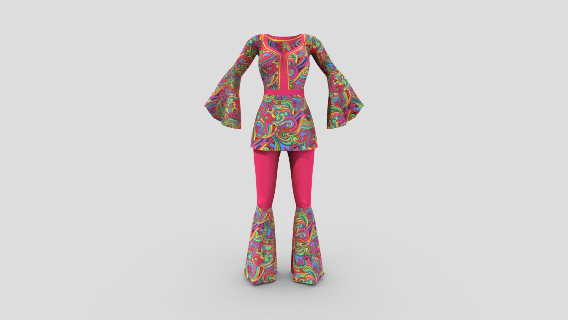 Tie Dye Hippi Boho Outfit Costume