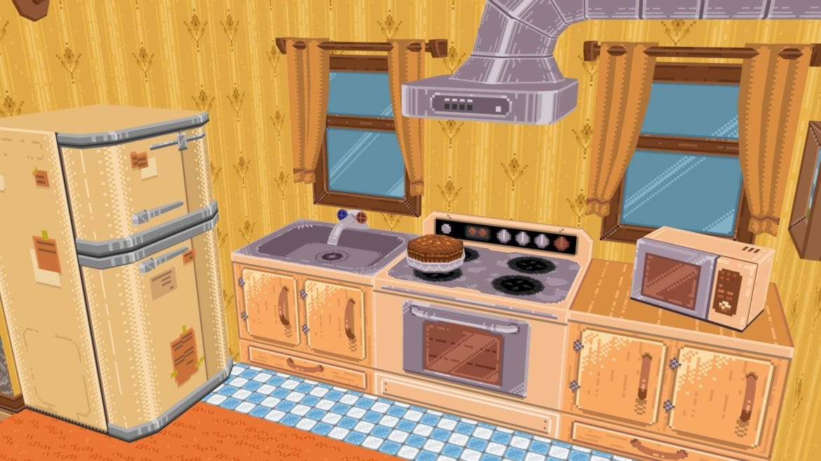 3D model of Toriel's Kitchen and Living Room from Deltarune with pixel-art textures.