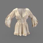 Trumpet Sleeves Flouncing Tunic Dress
