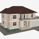 Two story villa house