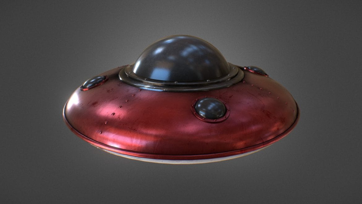 ufo retro toy 3d model