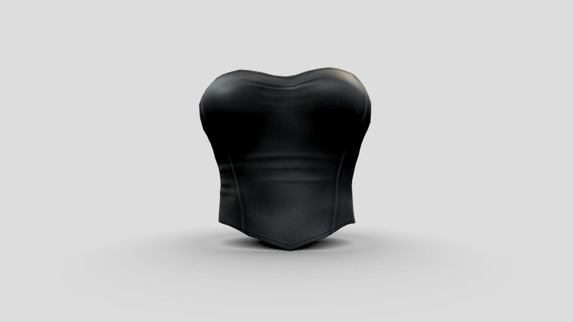 v bottom female tube top 3d model