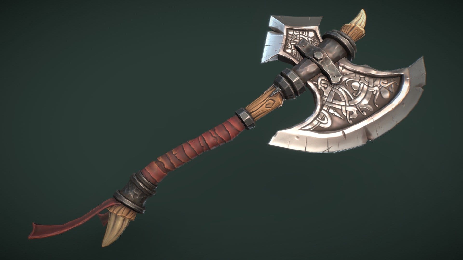 Viking Axe Game Ready Model