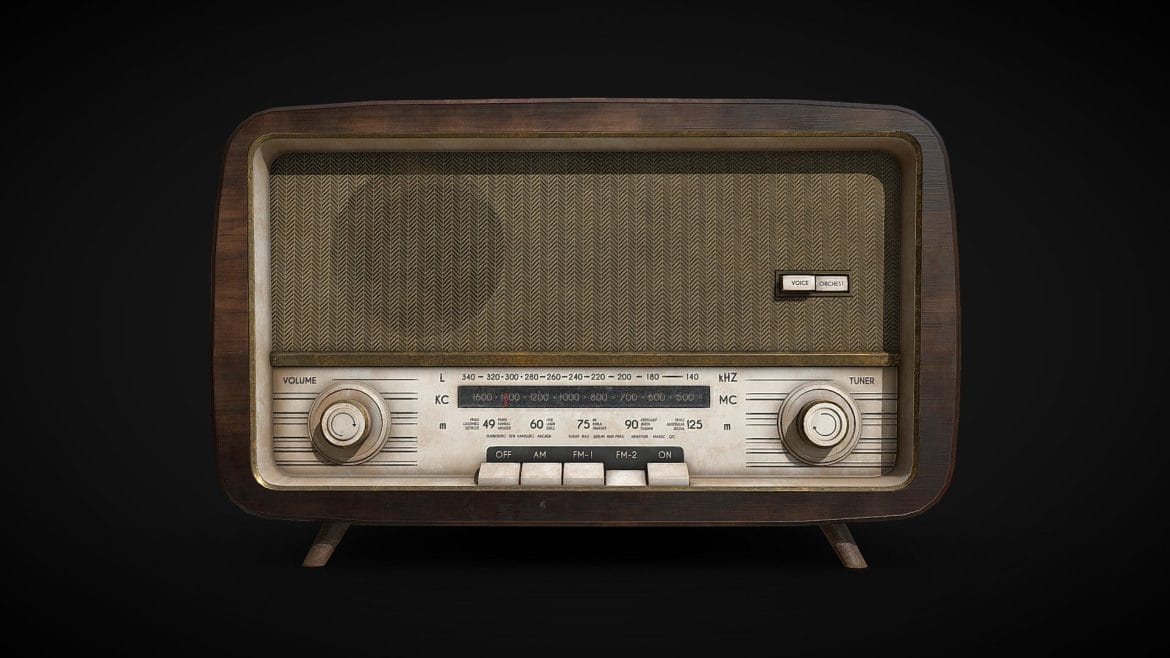 vintage style radio 3d model