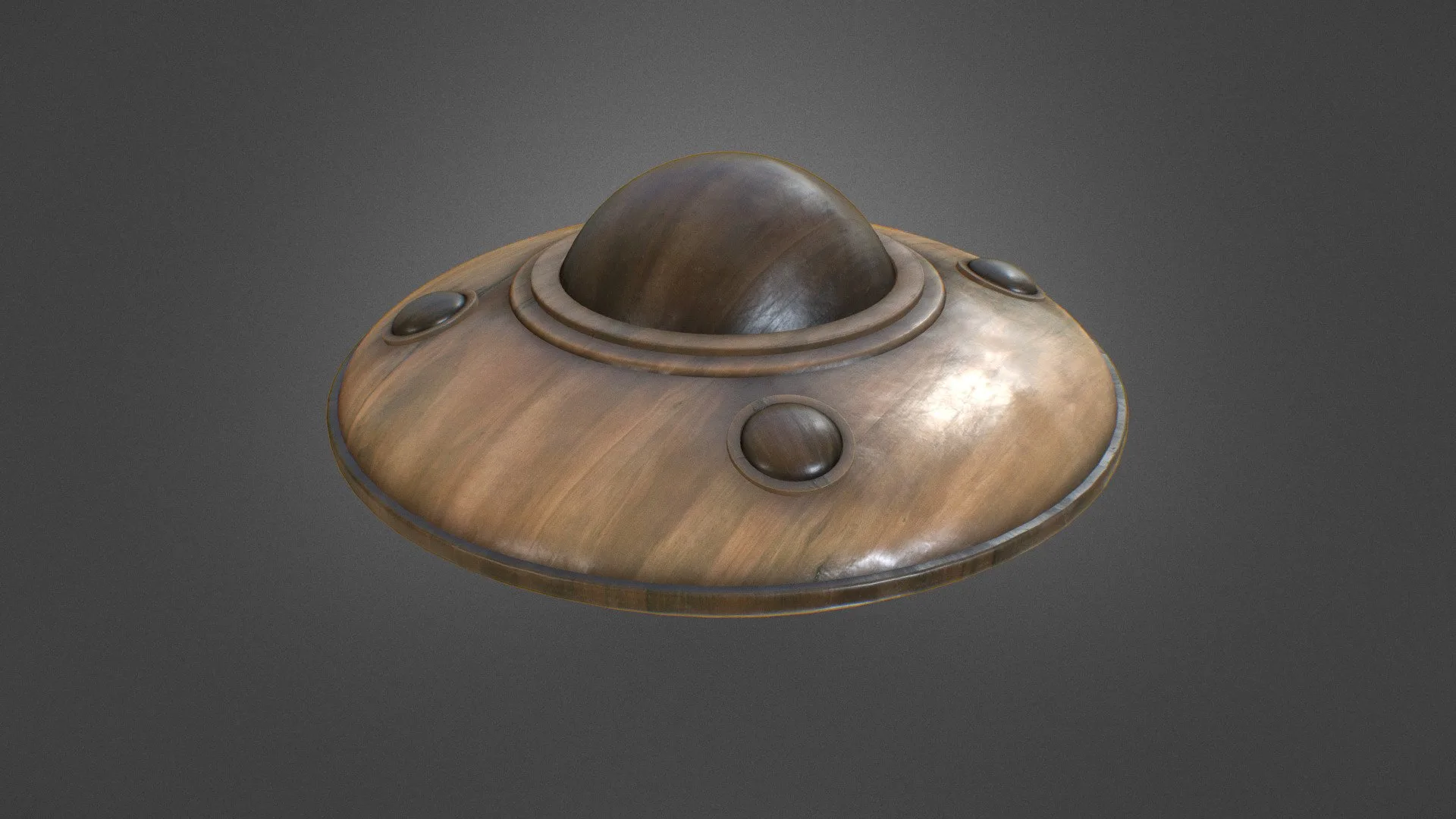 Wooden UFO Toy