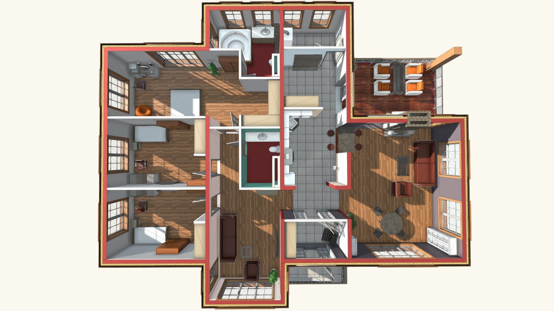 1 floor house plan 2016 / План загородного дома.
