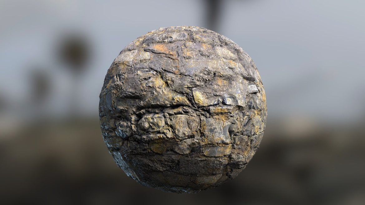 4k seamless medieval castle wall material 3d model