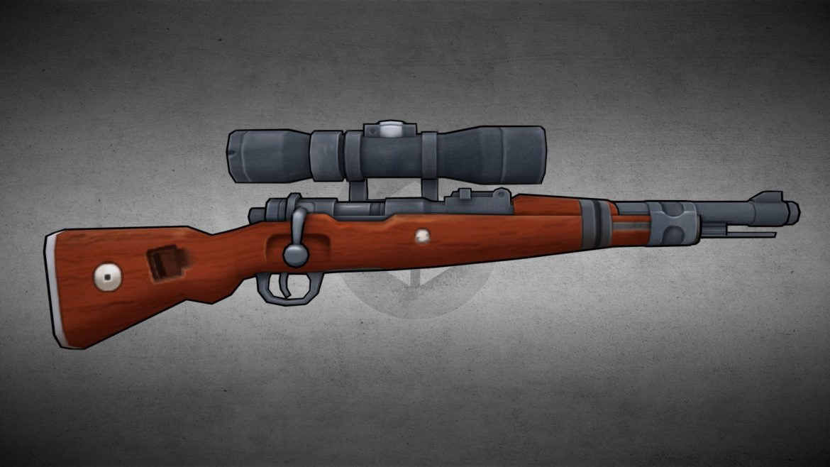 a series of mini weaponkar98k 3d model
