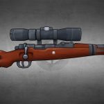 a series of mini weaponkar98k 3d model