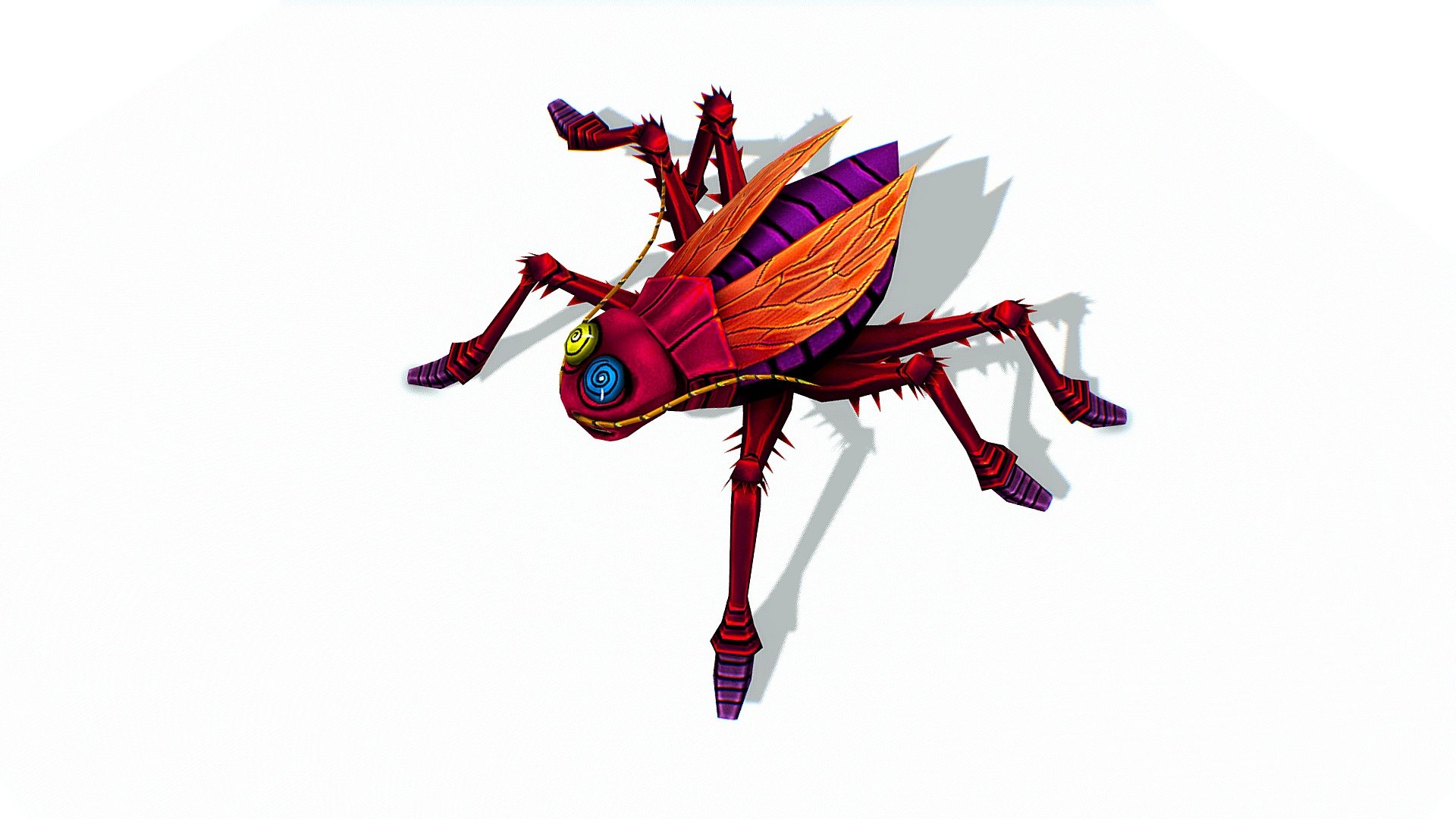 Animated Funny Cartoon Crazy Insect Roach - deep3dsea