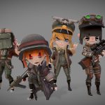 Anime Girl Military Squad