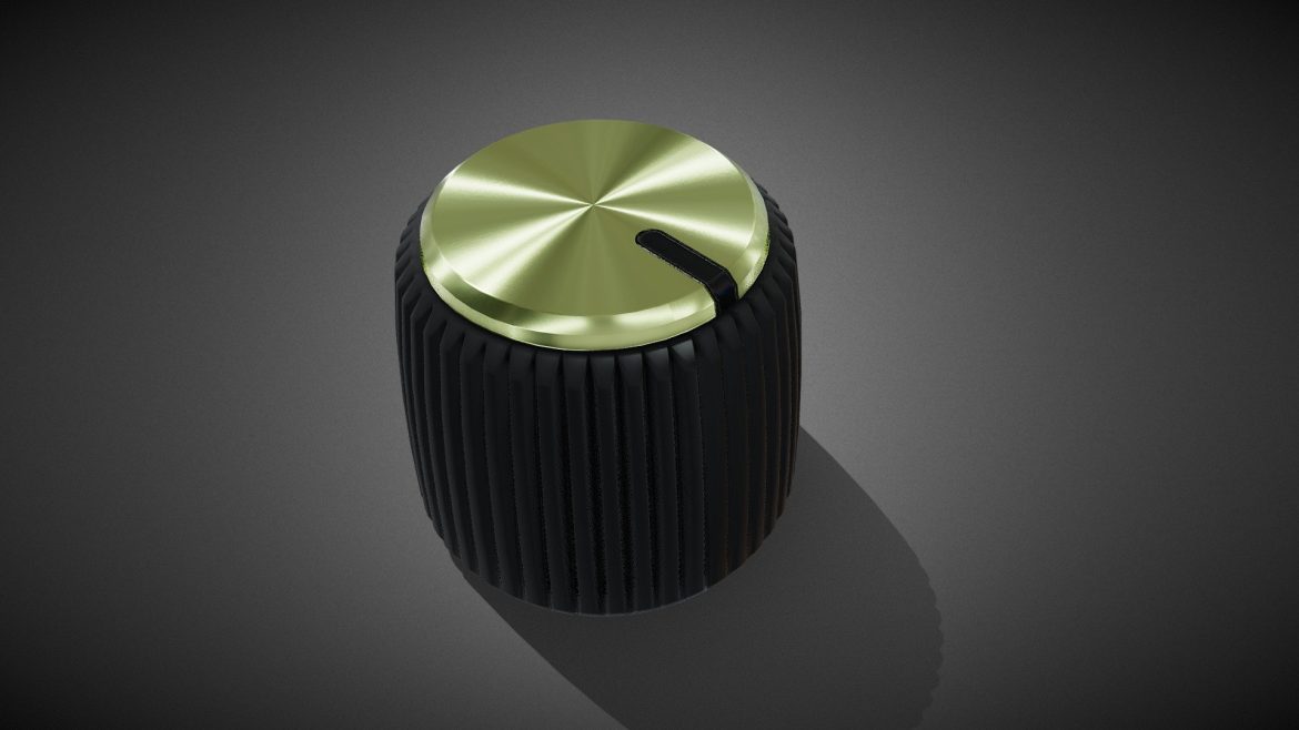 anisotropic material demo amplifier knob 3d model
