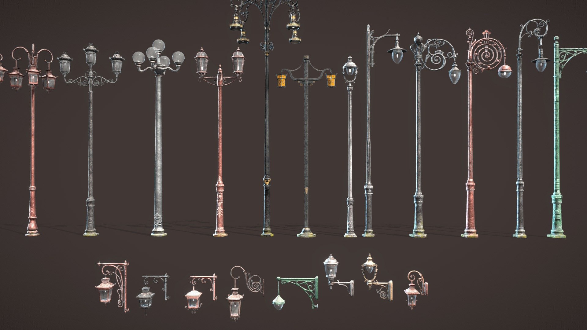 Antique Street Lights Asset Pack