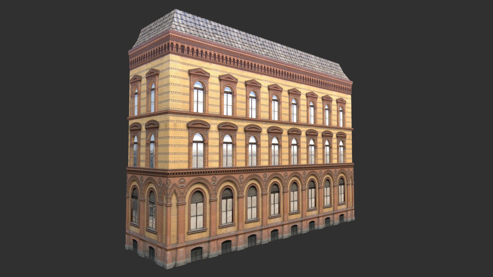Apartment house #41 Low Poly 3d Model