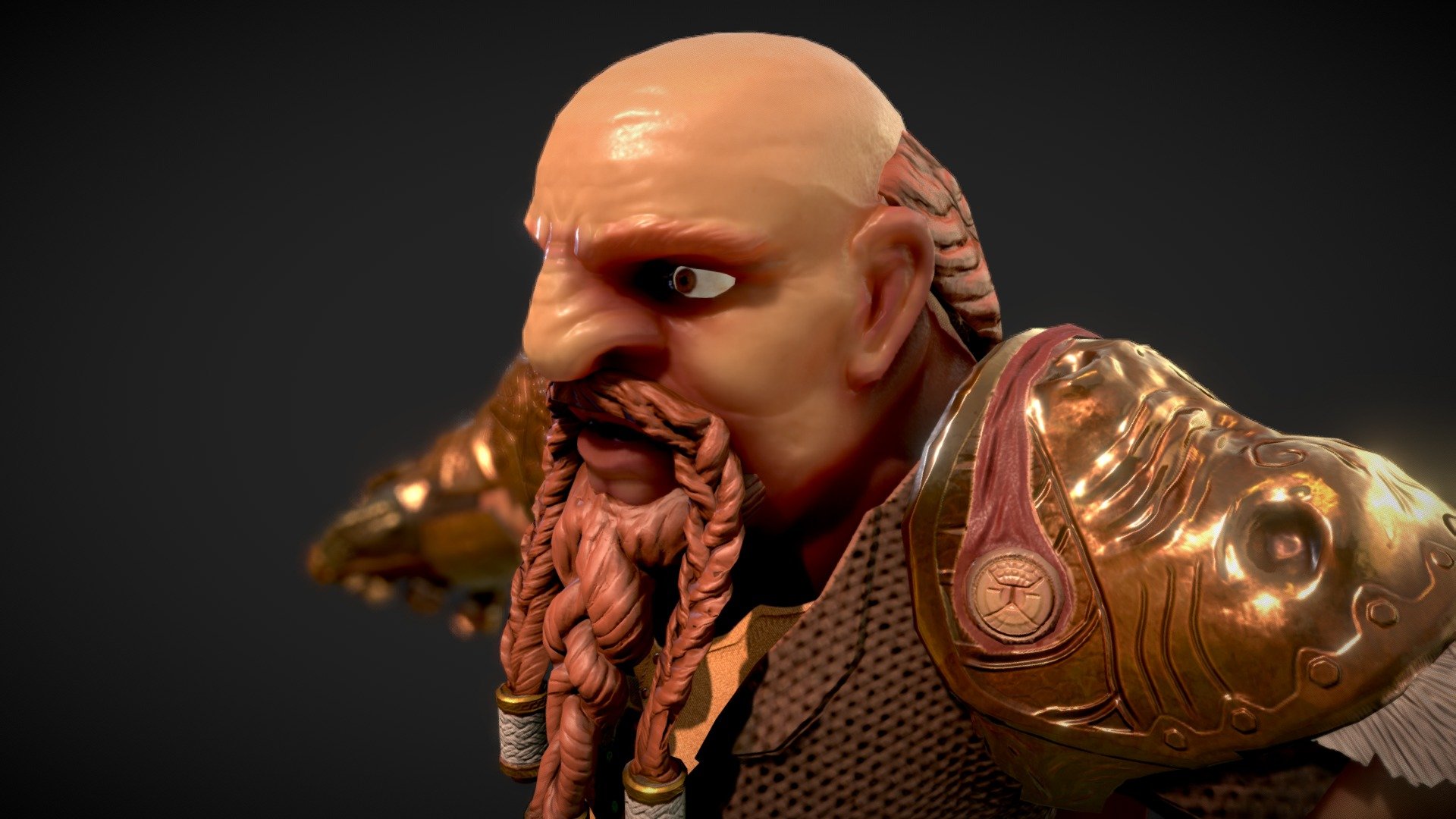 Armored Dwarf Bust