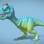 cartoon carnotaurus 3d model
