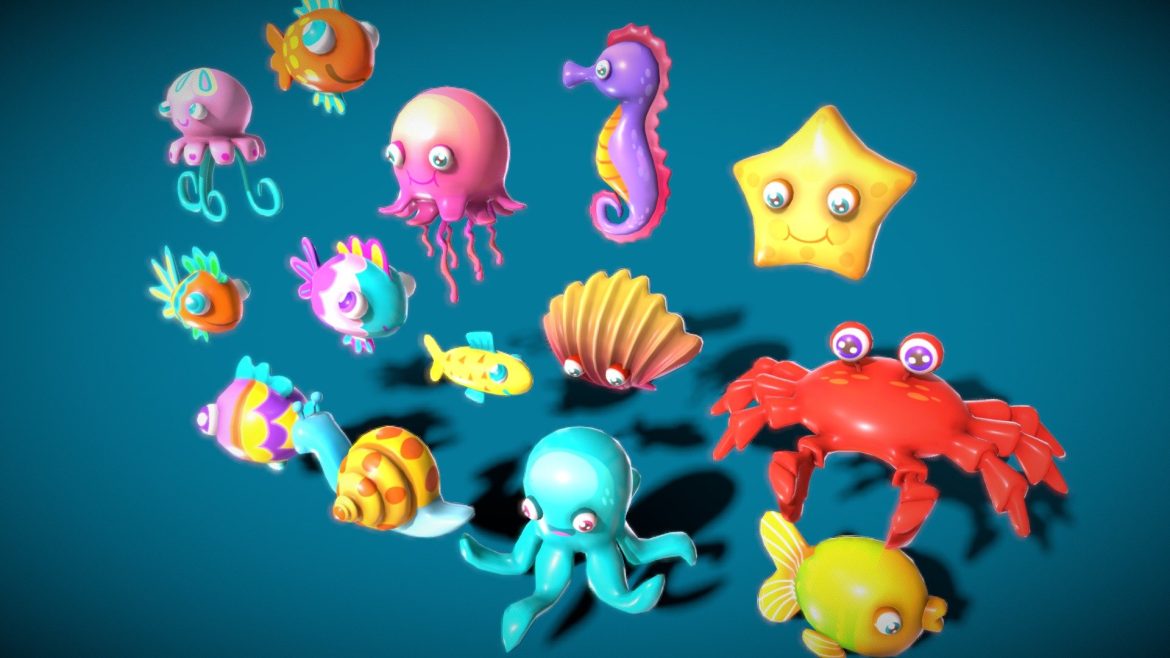 cartoon fish3 3d model