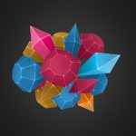 cartoon handpainted gem set 3d model