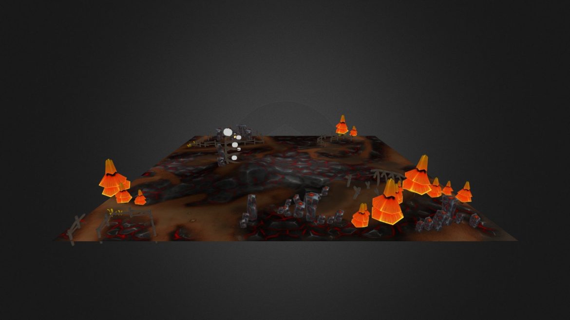 cartoon level design environments 3d model
