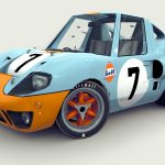 cartoon prototype car 3d model