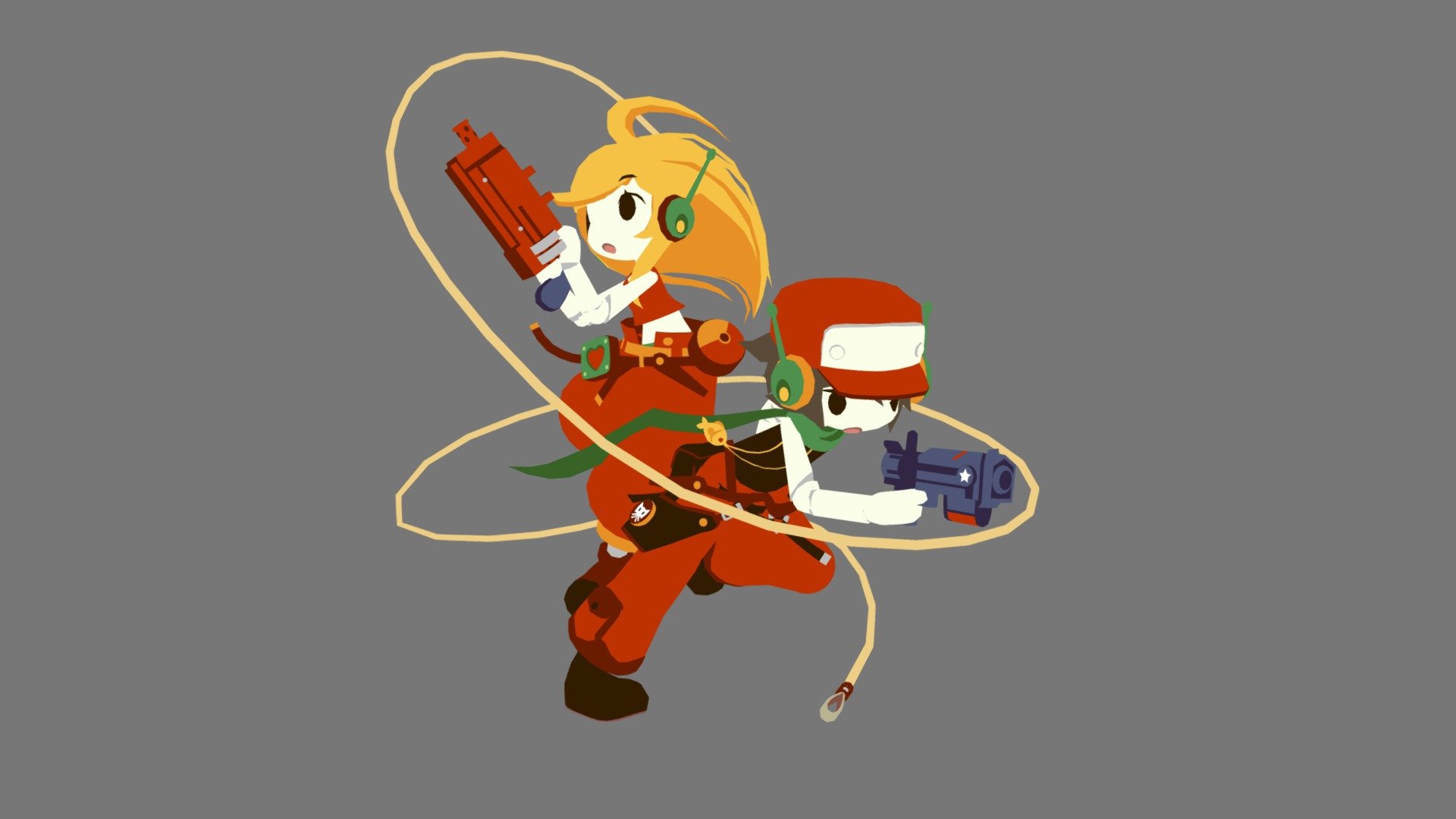 Cave Story – Curly and Quote Model Sketch