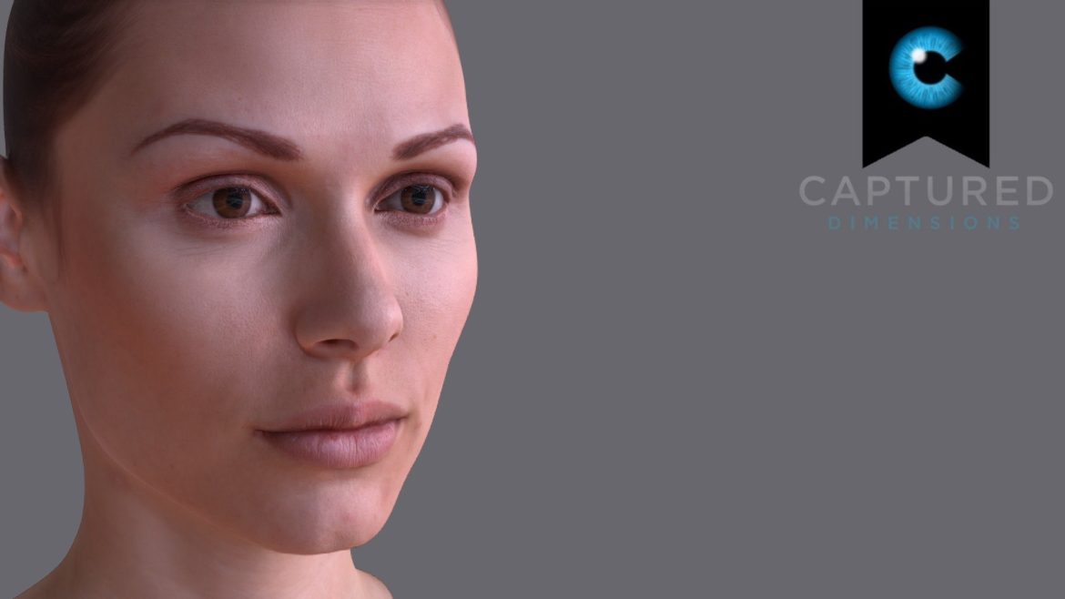 cdmr reference female head scan 3d model