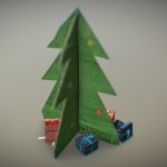 christmas tree and gifts 3d model