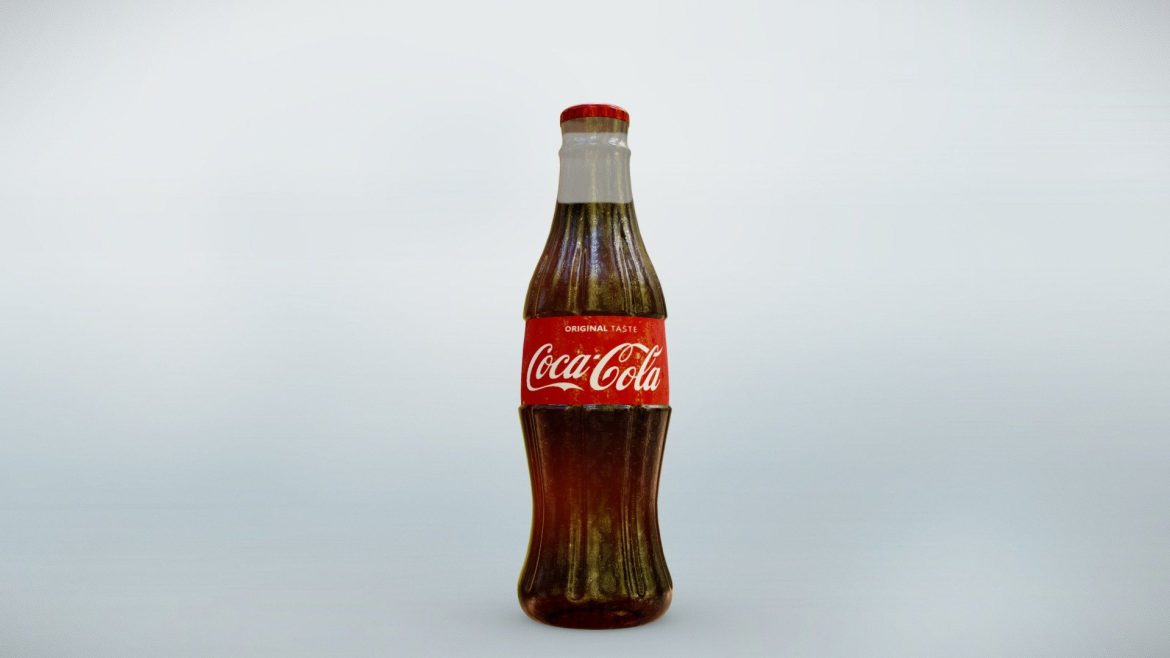 coca cola glass bottle 3d model