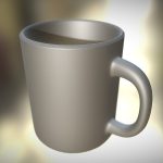 coffee cup high poly 3d model
