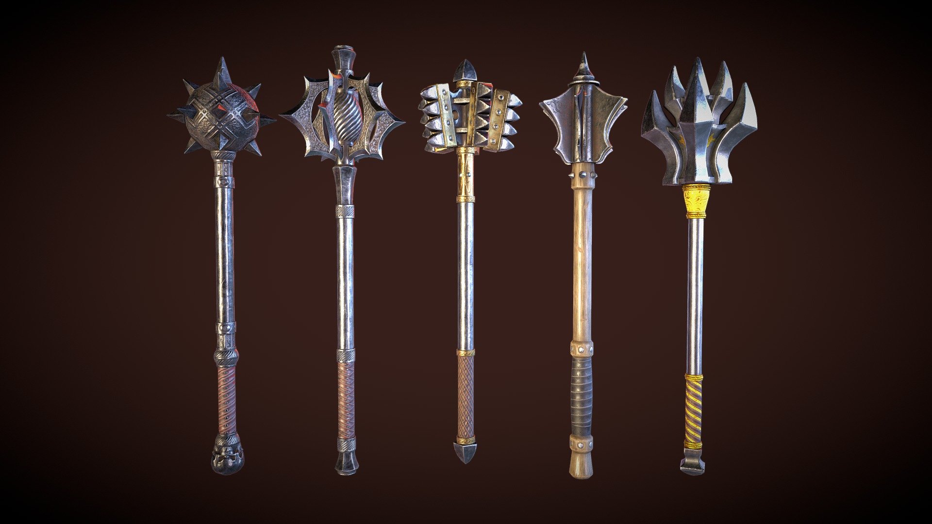 Collection of maces - deep3dsea