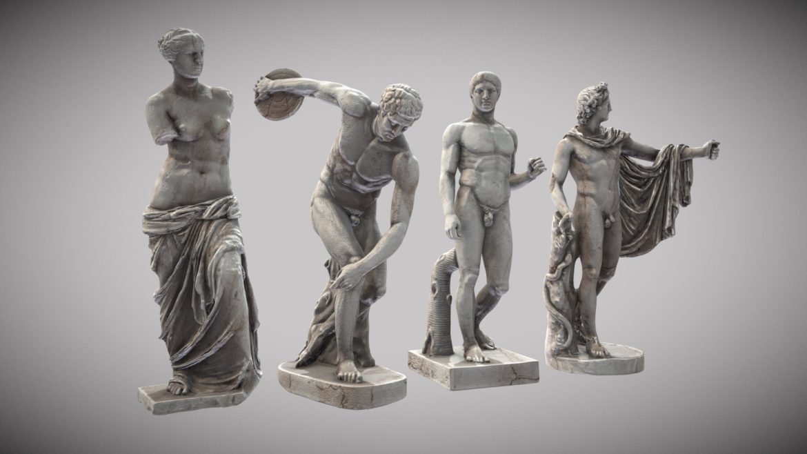 compilation statuestexturingchallenge smk 3d model