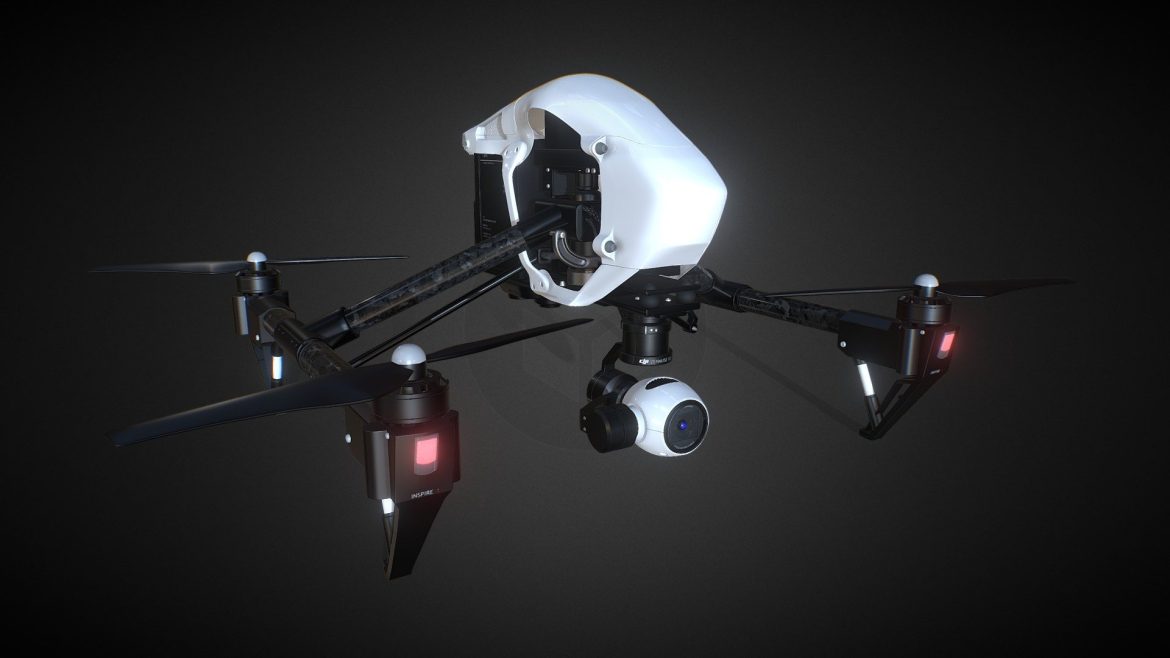 dji inspire1 pro 3d model