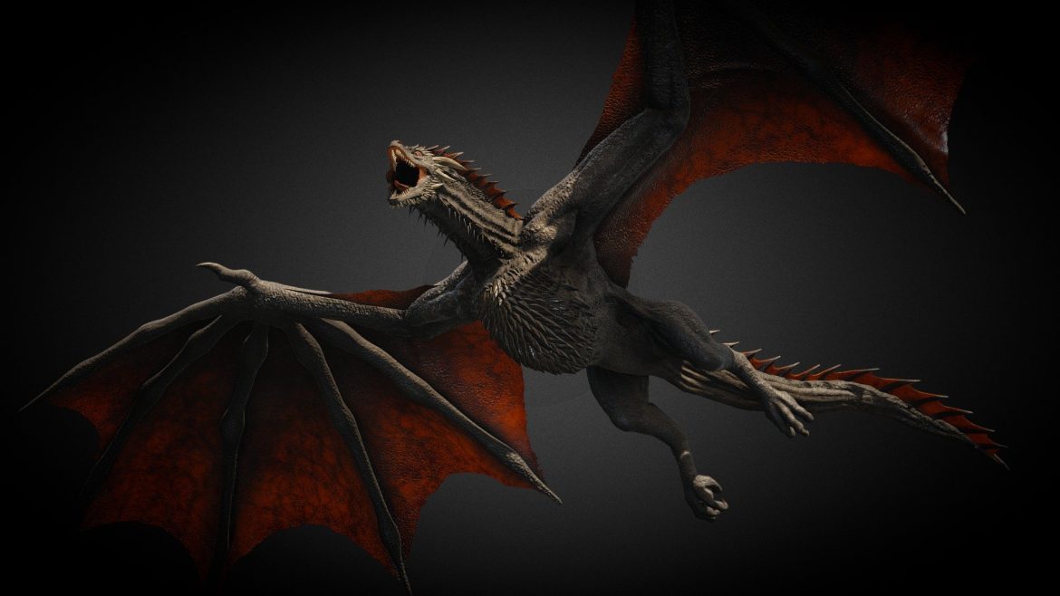 drogon game of thrones 2019 3d model