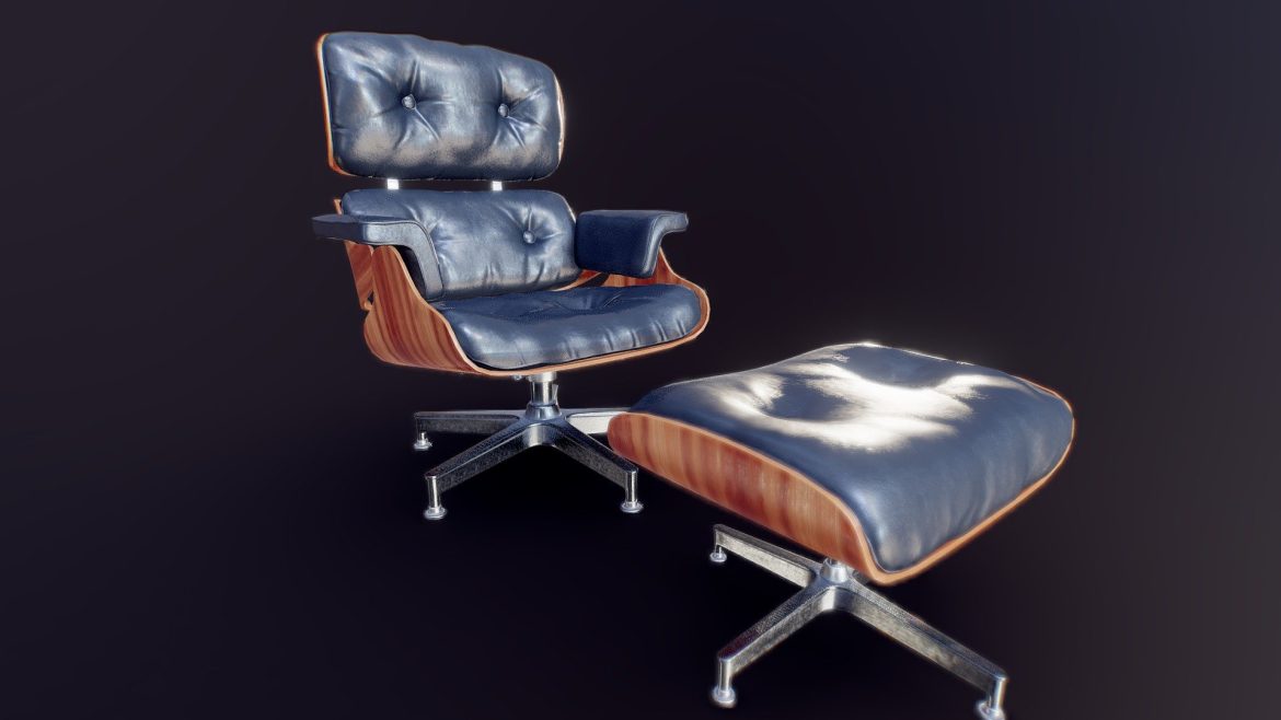 eames lounge chair 3d model