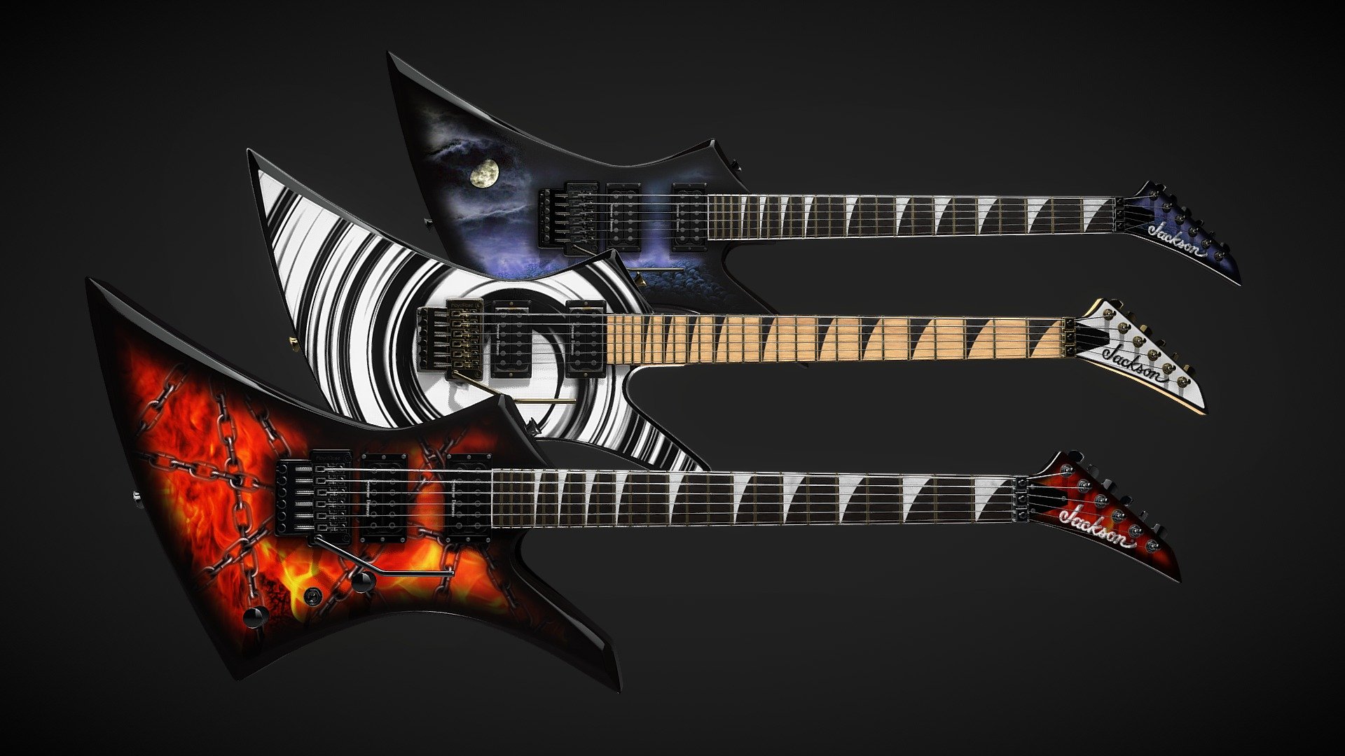 Electric guitar Jackson Kelly 3 skins