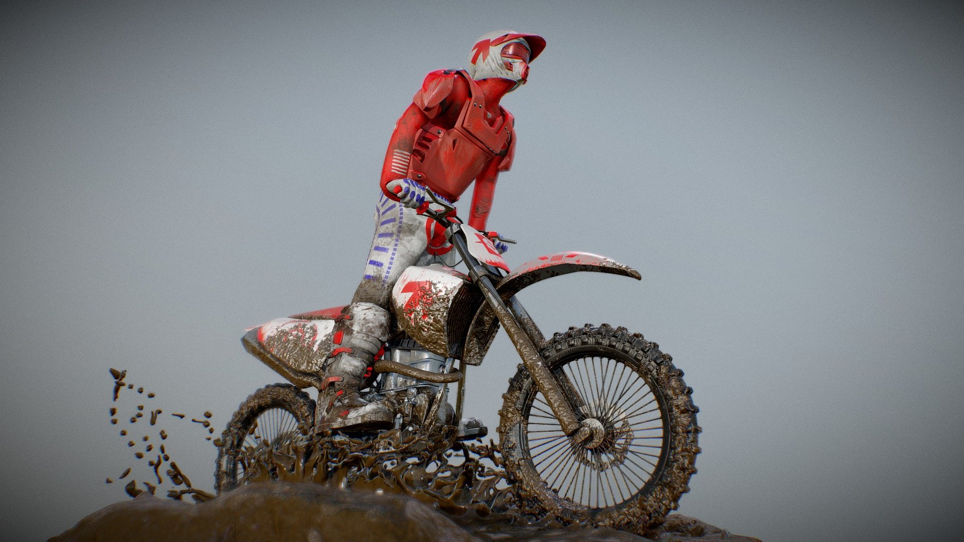 Enduro on mud 360 in 3D v2