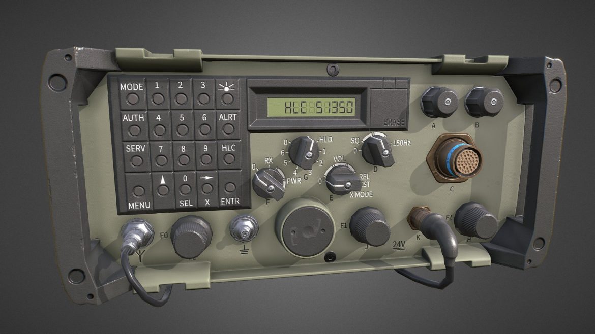 er 315 military radio game ready 3d model