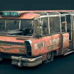 fallout 4 miami tourist bus 3d model