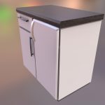 Freezer with cabinet component