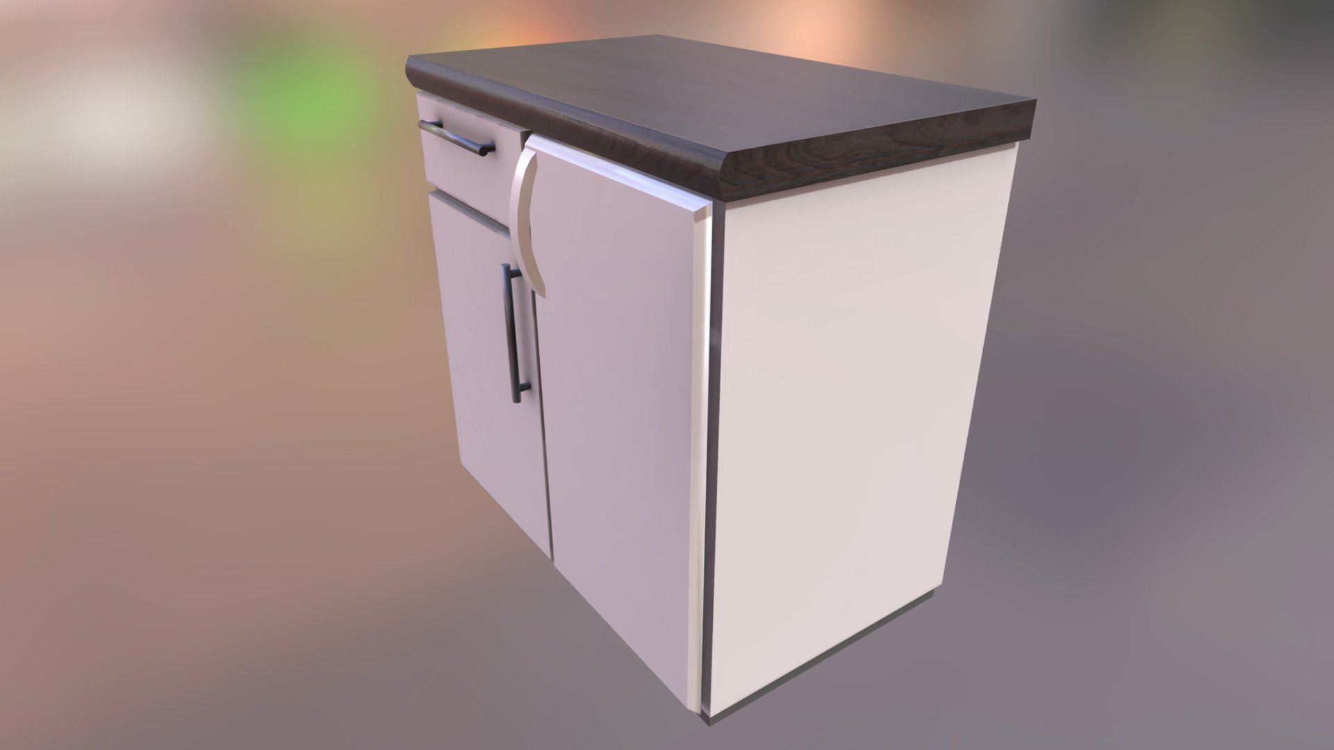Freezer with cabinet component