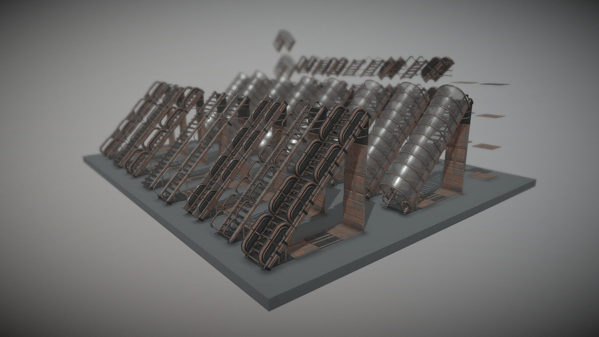 Futuristic Stairs (Rusty Version)
