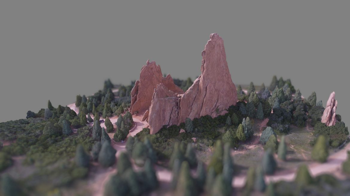 garden of the gods colorado 3d model