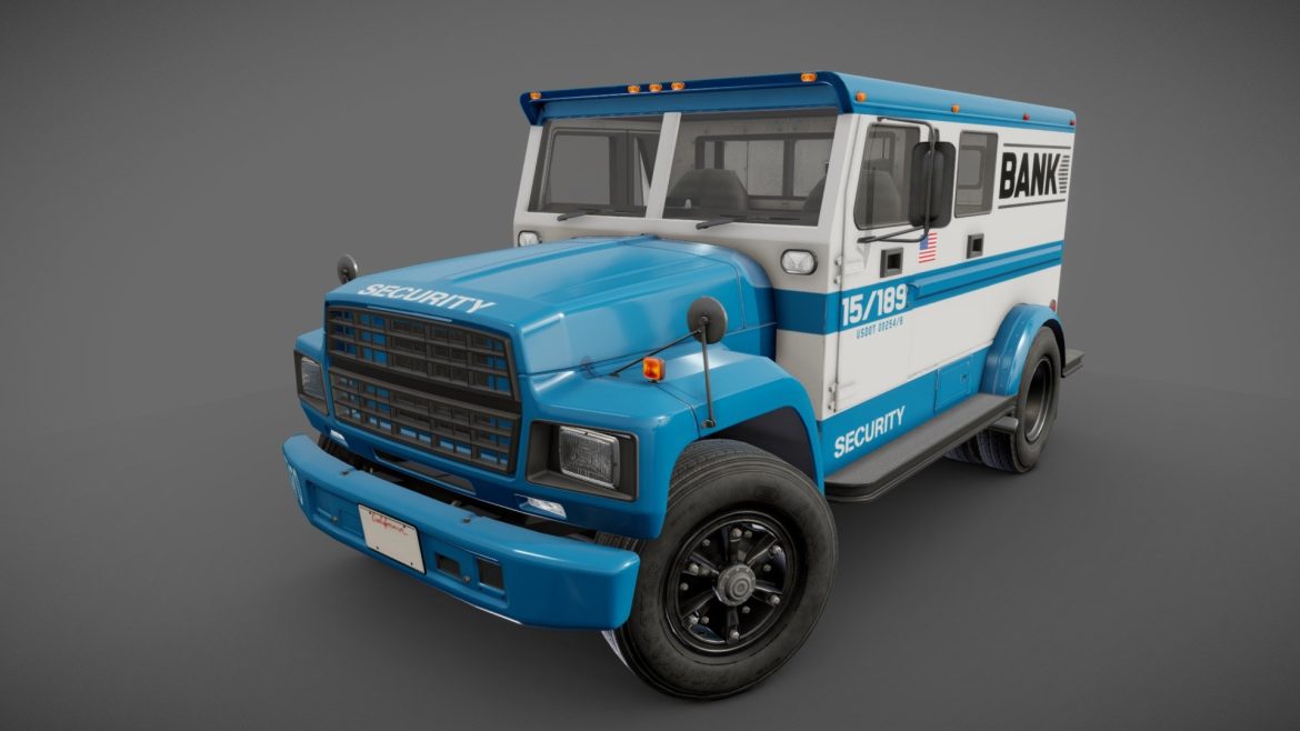 generic american armored truck 3d model