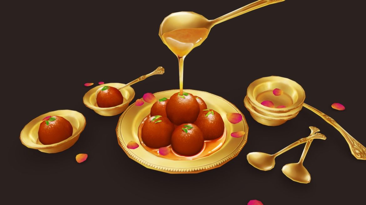 gulab jamun indian dessert 3d model