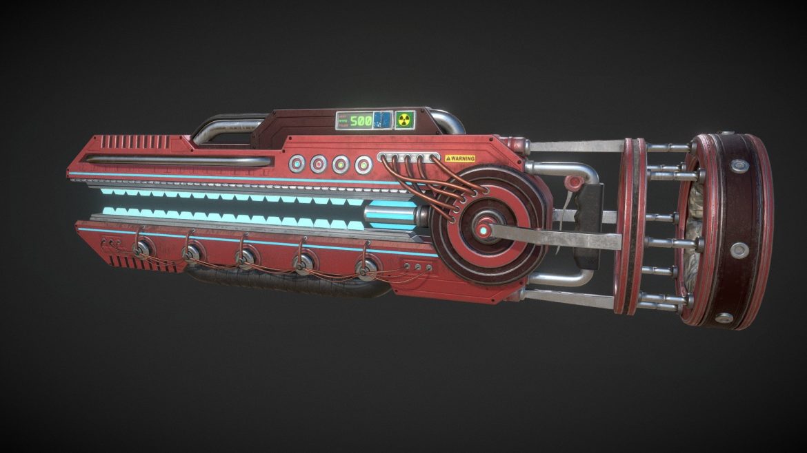 hand railgun 3d model
