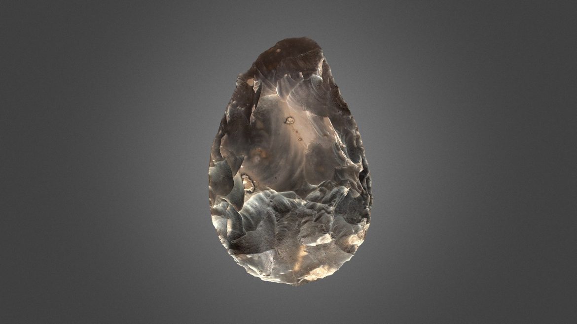 handaxe boxgrove united kingdom 3d model