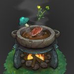 Handpainted BotW Cooking Pot
